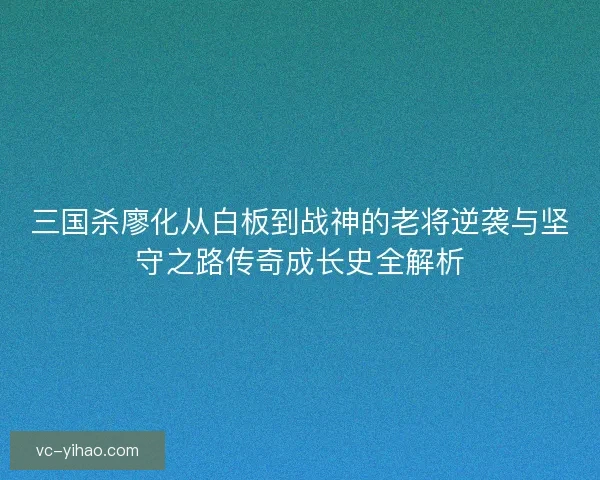 三国杀廖化从白板到战神的老将逆袭与坚守之路传奇成长史全解析 三国杀廖化从白板到战神的老将逆袭与坚守之路传奇成长史全解析
